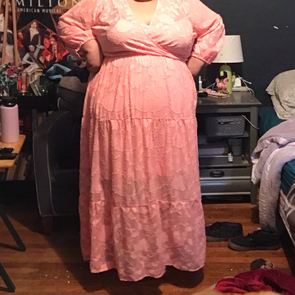 Pink flower dress